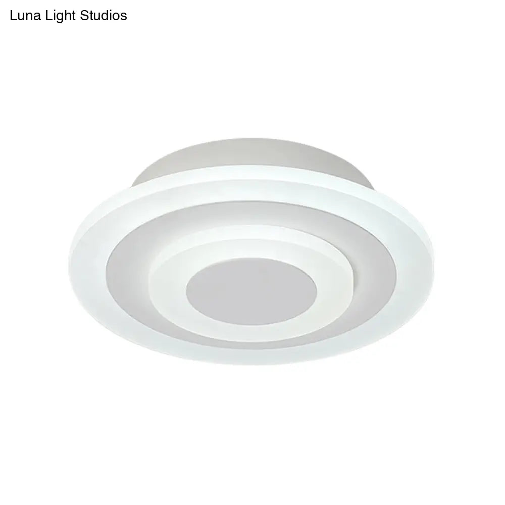 DecorBites™ DecorBites™ Simple Small Round/Square Ceiling Lamp in White/Coffee Acrylic with Warm/White LED for Corridor