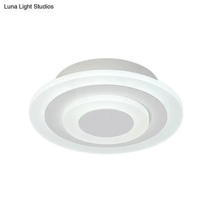 DecorBites™ DecorBites™ Simple Small Round/Square Ceiling Lamp in White/Coffee Acrylic with Warm/White LED for Corridor