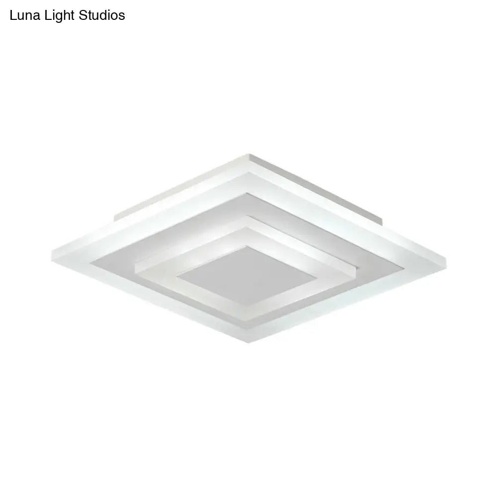 DecorBites™ DecorBites™ Simple Small Round/Square Ceiling Lamp in White/Coffee Acrylic with Warm/White LED for Corridor