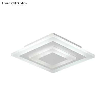 DecorBites™ DecorBites™ Simple Small Round/Square Ceiling Lamp in White/Coffee Acrylic with Warm/White LED for Corridor