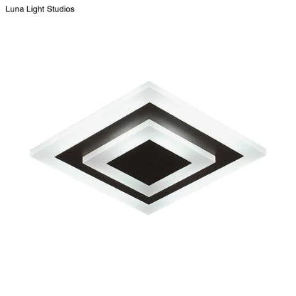 DecorBites™ DecorBites™ Simple Small Round/Square Ceiling Lamp in White/Coffee Acrylic with Warm/White LED for Corridor