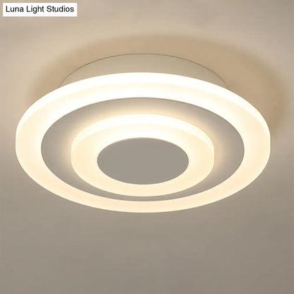 DecorBites™ DecorBites™ Simple Small Round/Square Ceiling Lamp in White/Coffee Acrylic with Warm/White LED for Corridor