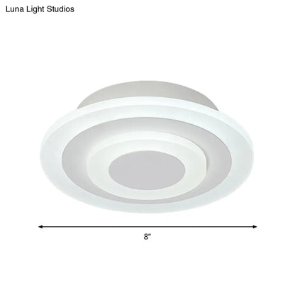DecorBites™ DecorBites™ Simple Small Round/Square Ceiling Lamp in White/Coffee Acrylic with Warm/White LED for Corridor