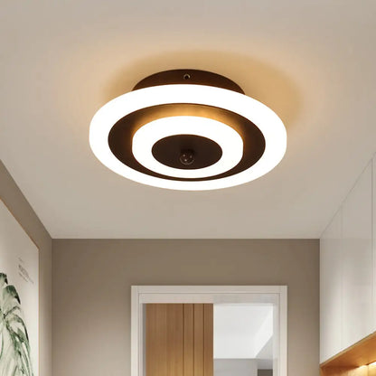 DecorBites™ DecorBites™ Simple Small Round/Square Ceiling Lamp in White/Coffee Acrylic with Warm/White LED for Corridor