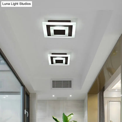 DecorBites™ DecorBites™ Simple Small Round/Square Ceiling Lamp in White/Coffee Acrylic with Warm/White LED for Corridor