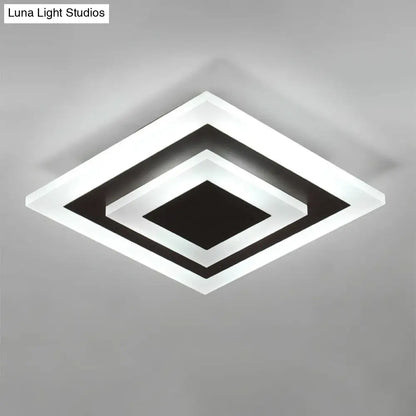 DecorBites™ DecorBites™ Simple Small Round/Square Ceiling Lamp in White/Coffee Acrylic with Warm/White LED for Corridor