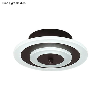 DecorBites™ DecorBites™ Simple Small Round/Square Ceiling Lamp in White/Coffee Acrylic with Warm/White LED for Corridor
