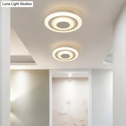 DecorBites™ DecorBites™ Simple Small Round/Square Ceiling Lamp in White/Coffee Acrylic with Warm/White LED for Corridor