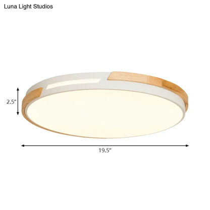 DecorBites™ DecorBites™ Simple Style Acrylic Flushmount LED Ceiling Light in White, 12"/16"/19.5" Width - Ideal for Bedroom