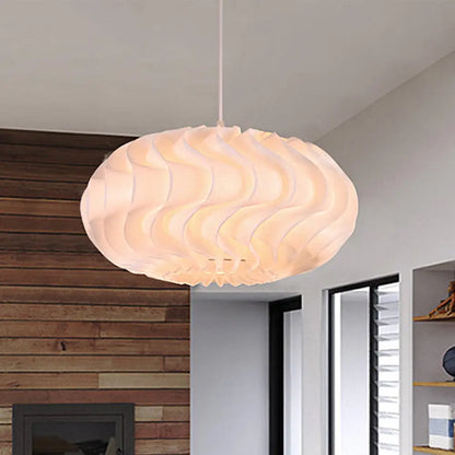 Simple Style Acrylic Meringue Pendant Light - 1 Light White Ceiling Pendant, 14"/16"/19.5" Wide