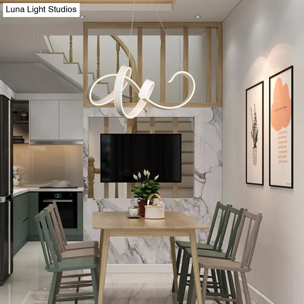 Lámpara colgante de techo de acrílico con diseño sencillo y luz LED cálida/blanca - Kit de lámpara colgante blanca