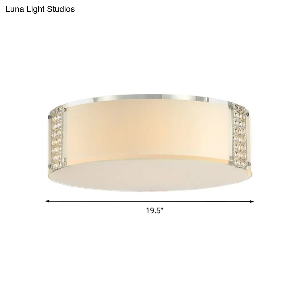 DecorBites™ DecorBites™ Simple Style Crystal Ceiling Light with 8 Chrome Heads - Bedroom Flush Mount Fixture