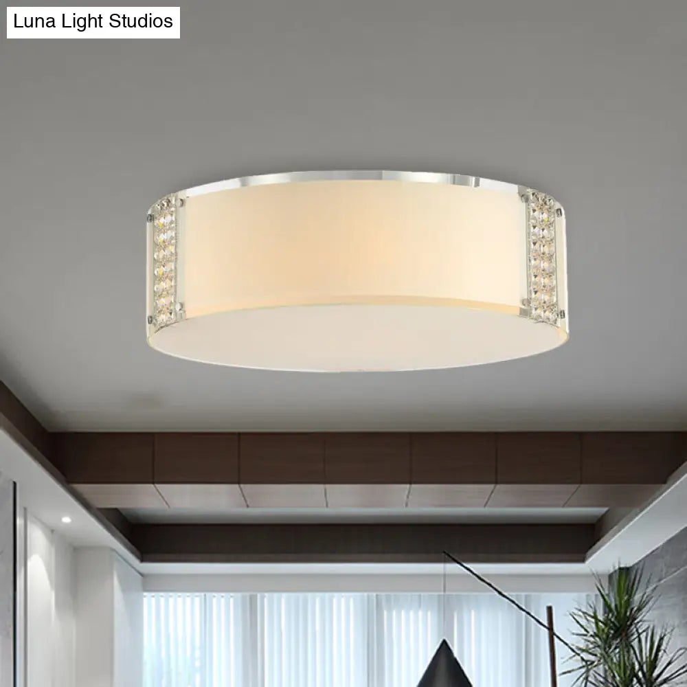 DecorBites™ DecorBites™ Simple Style Crystal Ceiling Light with 8 Chrome Heads - Bedroom Flush Mount Fixture