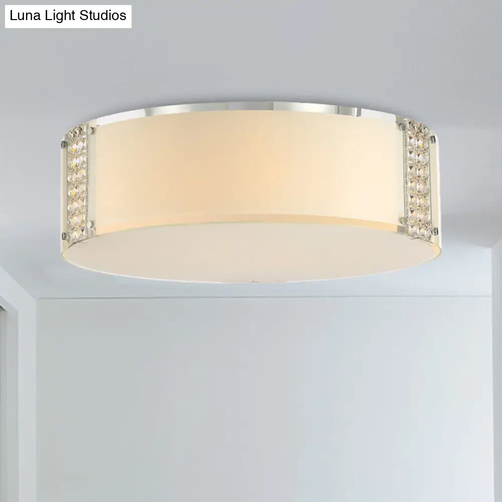 DecorBites™ DecorBites™ Simple Style Crystal Ceiling Light with 8 Chrome Heads - Bedroom Flush Mount Fixture