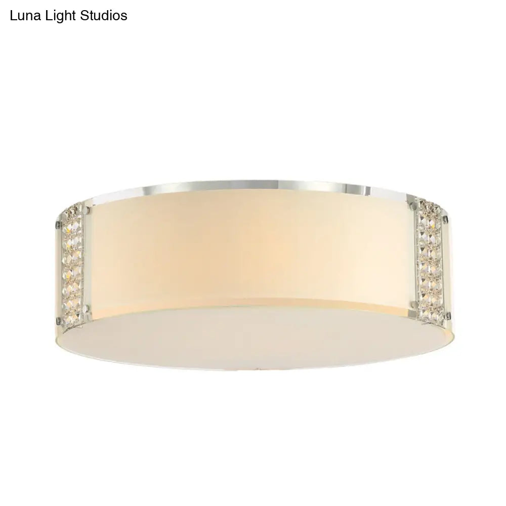 DecorBites™ DecorBites™ Simple Style Crystal Ceiling Light with 8 Chrome Heads - Bedroom Flush Mount Fixture