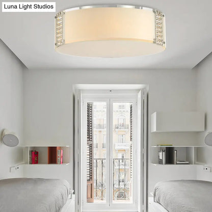 DecorBites™ DecorBites™ Simple Style Crystal Ceiling Light with 8 Chrome Heads - Bedroom Flush Mount Fixture