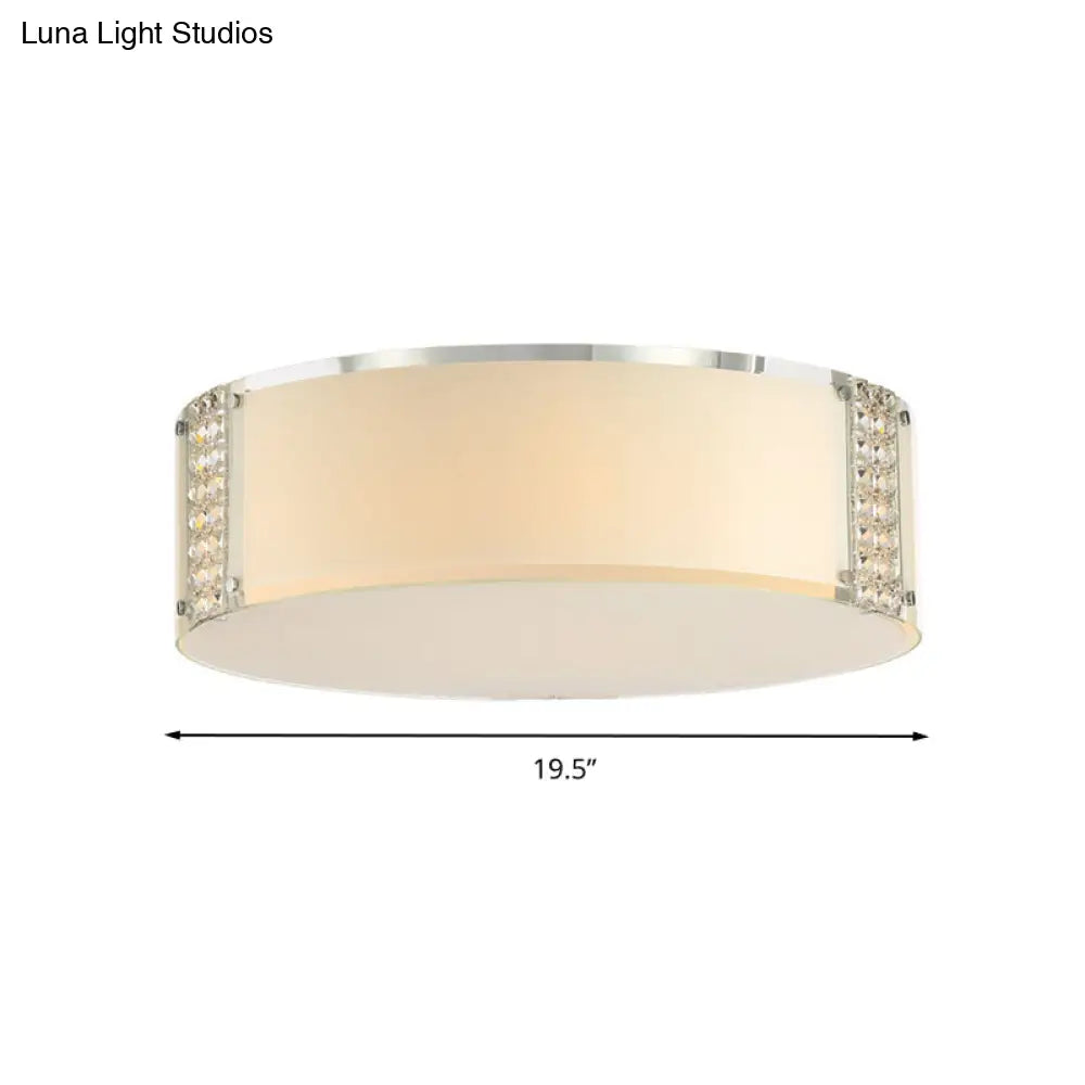 DecorBites™ DecorBites™ Simple Style Crystal Ceiling Light with 8 Chrome Heads - Bedroom Flush Mount Fixture