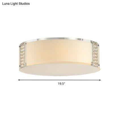 DecorBites™ DecorBites™ Simple Style Crystal Ceiling Light with 8 Chrome Heads - Bedroom Flush Mount Fixture