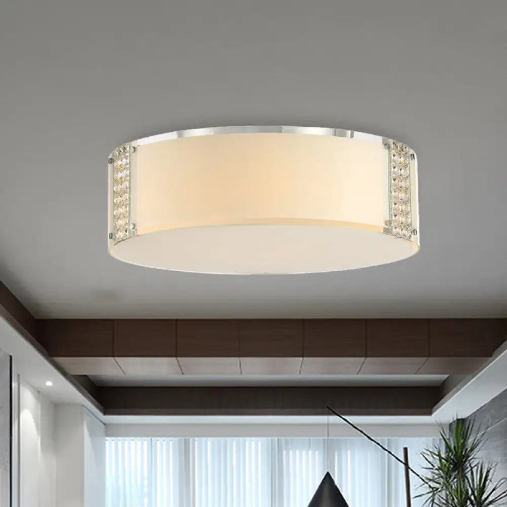 DecorBites™ DecorBites™ Simple Style Crystal Ceiling Light with 8 Chrome Heads - Bedroom Flush Mount Fixture