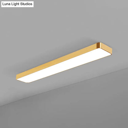 DecorBites™ DecorBites™ Simple Style Metal LED Ceiling Lamp with Gold Finish - Ideal for Offices