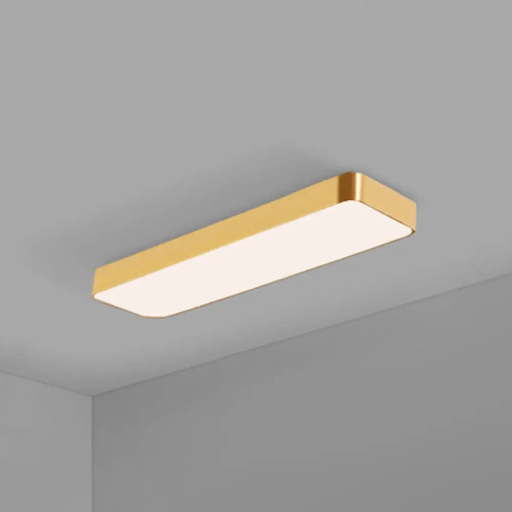 DecorBites™ DecorBites™ Simple Style Metal LED Ceiling Lamp with Gold Finish - Ideal for Offices