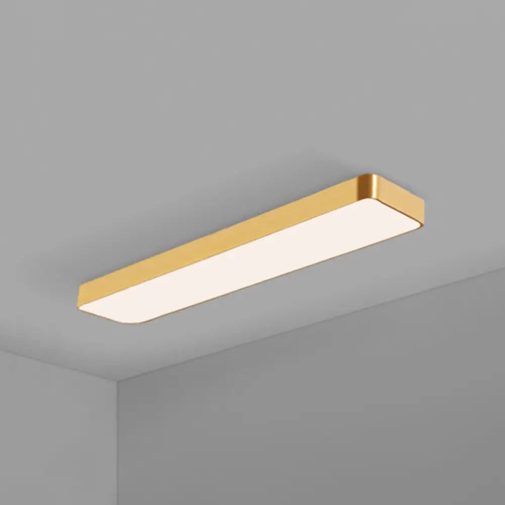 DecorBites™ DecorBites™ Simple Style Metal LED Ceiling Lamp with Gold Finish - Ideal for Offices