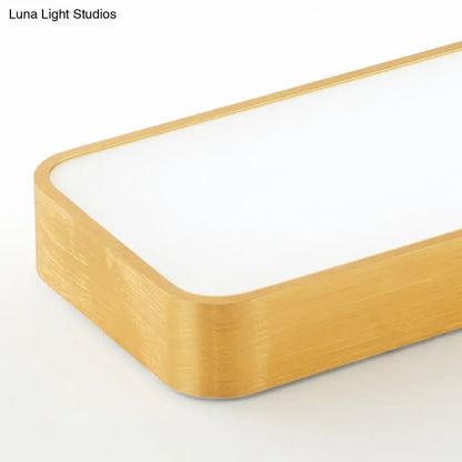 DecorBites™ DecorBites™ Simple Style Metal LED Ceiling Lamp with Gold Finish - Ideal for Offices