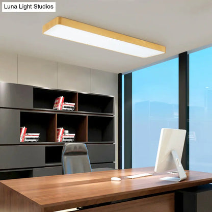 DecorBites™ DecorBites™ Simple Style Metal LED Ceiling Lamp with Gold Finish - Ideal for Offices