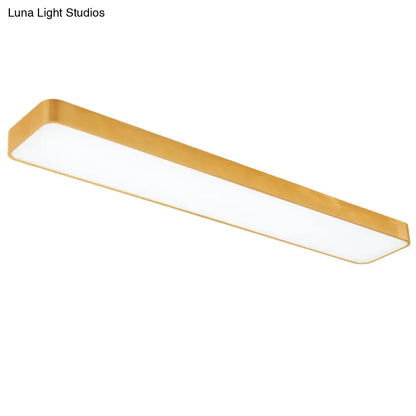 DecorBites™ DecorBites™ Simple Style Metal LED Ceiling Lamp with Gold Finish - Ideal for Offices