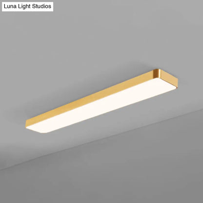 DecorBites™ DecorBites™ Simple Style Metal LED Ceiling Lamp with Gold Finish - Ideal for Offices