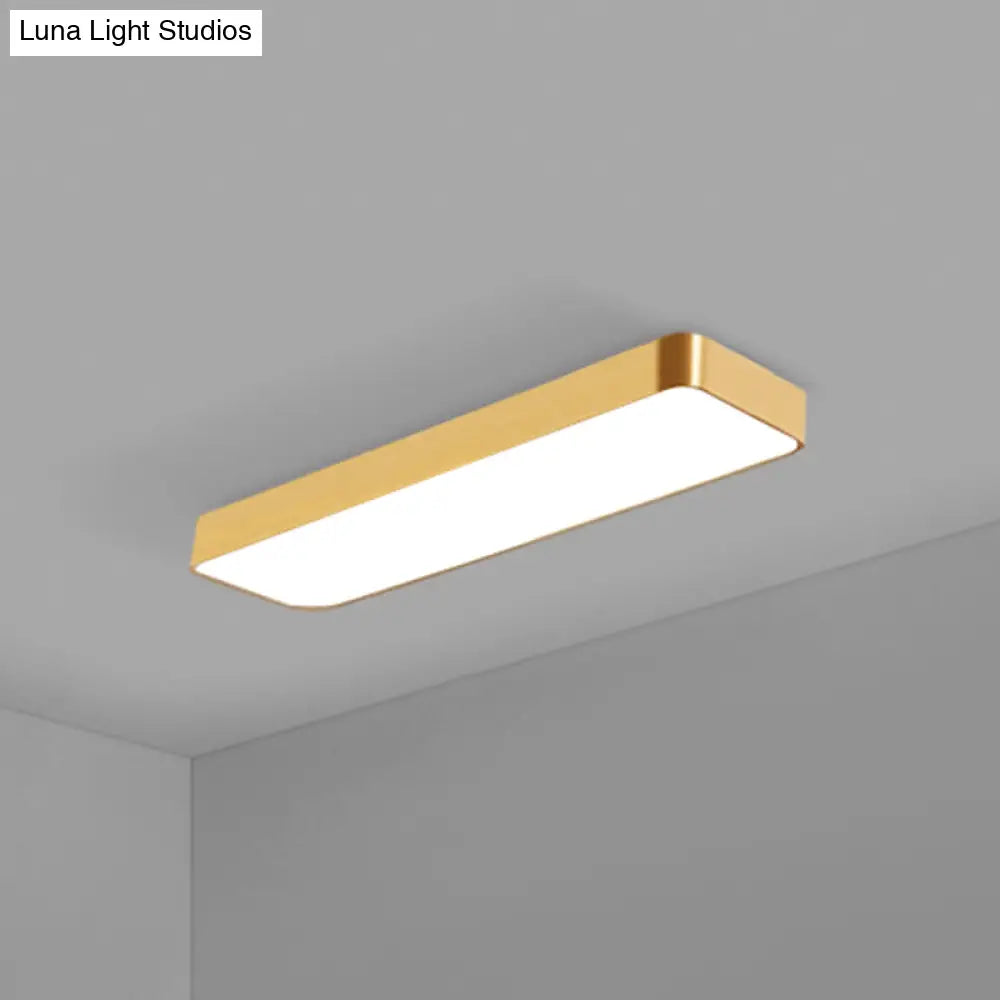 DecorBites™ DecorBites™ Simple Style Metal LED Ceiling Lamp with Gold Finish - Ideal for Offices