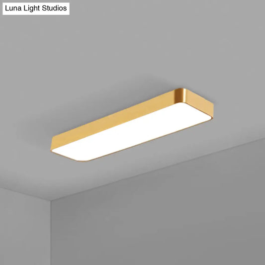 DecorBites™ DecorBites™ Simple Style Metal LED Ceiling Lamp with Gold Finish - Ideal for Offices