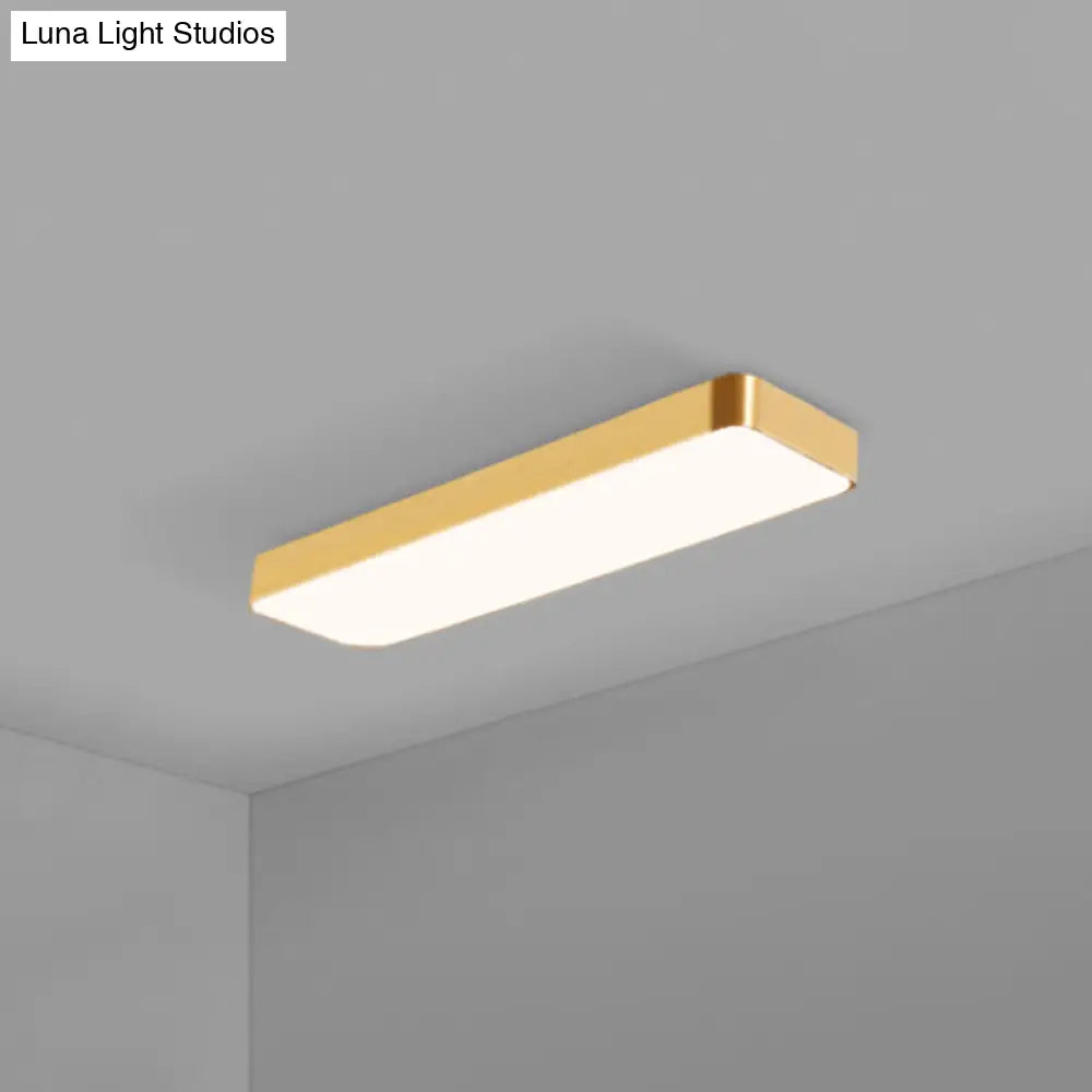 DecorBites™ DecorBites™ Simple Style Metal LED Ceiling Lamp with Gold Finish - Ideal for Offices
