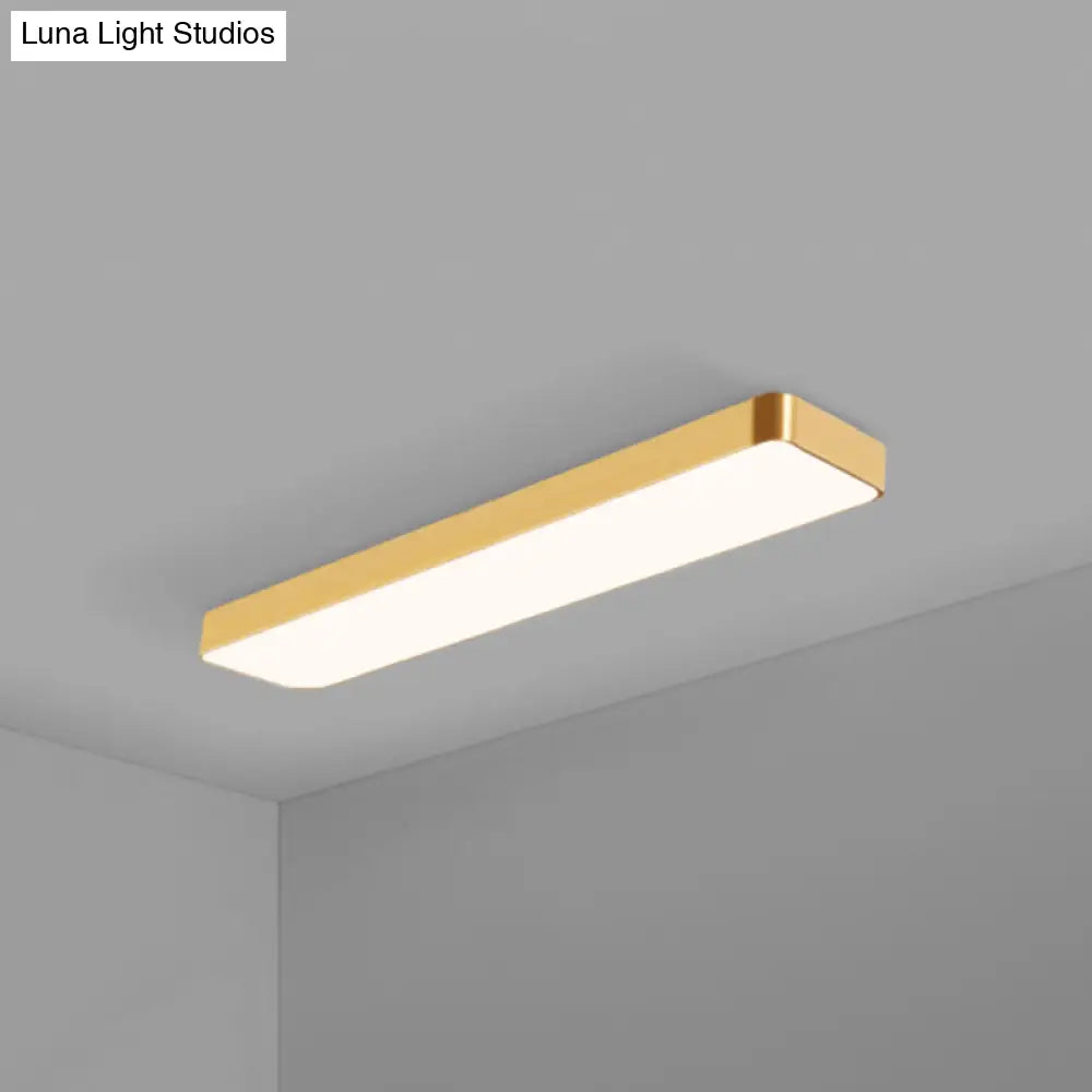 DecorBites™ DecorBites™ Simple Style Metal LED Ceiling Lamp with Gold Finish - Ideal for Offices