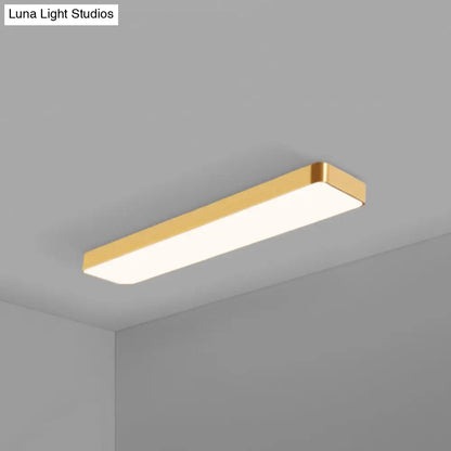 DecorBites™ DecorBites™ Simple Style Metal LED Ceiling Lamp with Gold Finish - Ideal for Offices