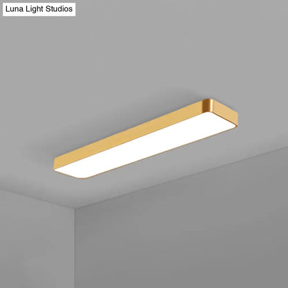 DecorBites™ DecorBites™ Simple Style Metal LED Ceiling Lamp with Gold Finish - Ideal for Offices