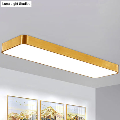 DecorBites™ DecorBites™ Simple Style Metal LED Ceiling Lamp with Gold Finish - Ideal for Offices