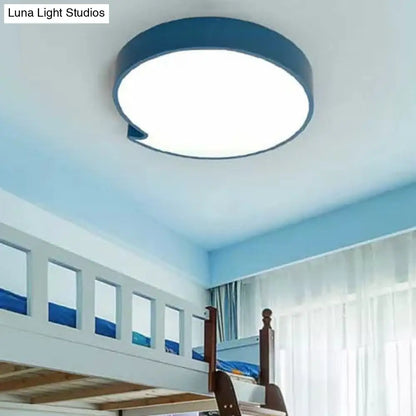 DecorBites™ DecorBites™ Simple Style Round Flush Mount Ceiling Light for Living Room - Acrylic and Metal Construction