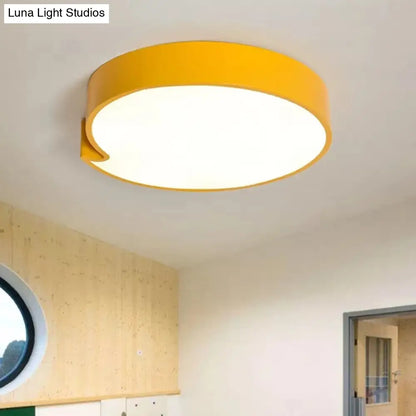 DecorBites™ DecorBites™ Simple Style Round Flush Mount Ceiling Light for Living Room - Acrylic and Metal Construction