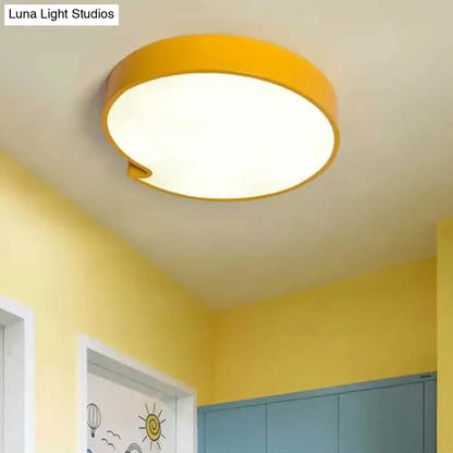 DecorBites™ DecorBites™ Simple Style Round Flush Mount Ceiling Light for Living Room - Acrylic and Metal Construction