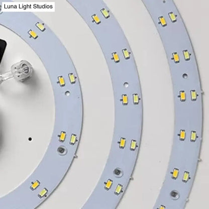 DecorBites™ DecorBites™ Simple Style Round Flush Mount Ceiling Light for Living Room - Acrylic and Metal Construction