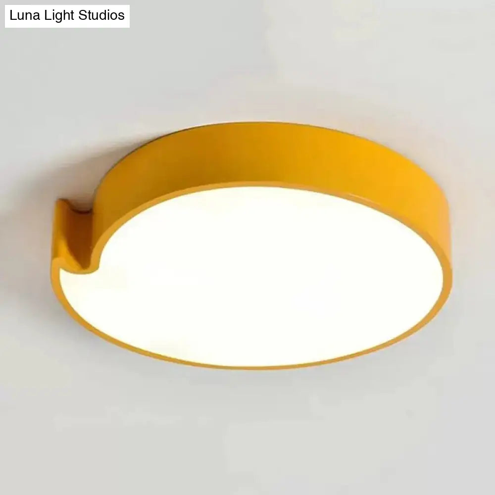 DecorBites™ DecorBites™ Simple Style Round Flush Mount Ceiling Light for Living Room - Acrylic and Metal Construction