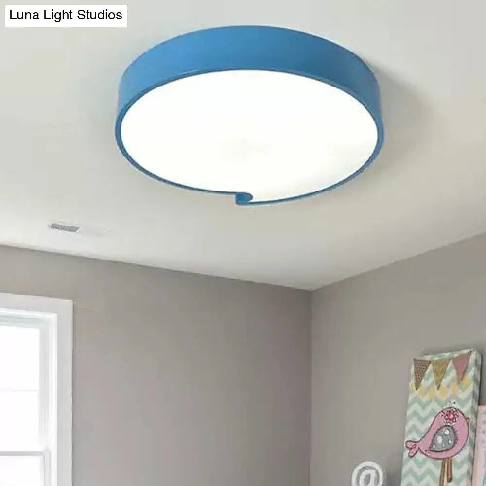 DecorBites™ DecorBites™ Simple Style Round Flush Mount Ceiling Light for Living Room - Acrylic and Metal Construction