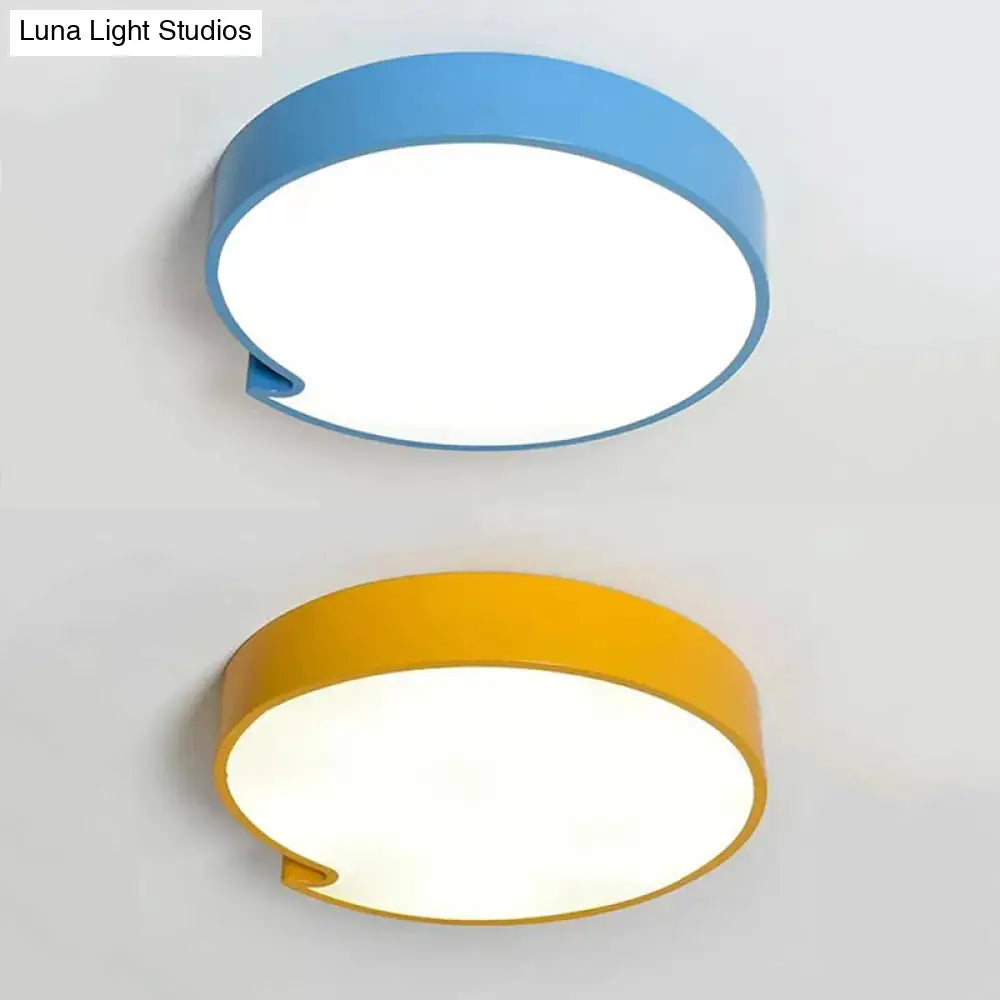 DecorBites™ DecorBites™ Simple Style Round Flush Mount Ceiling Light for Living Room - Acrylic and Metal Construction
