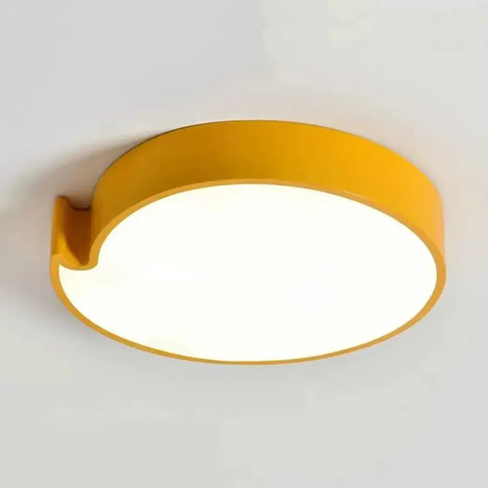 DecorBites™ DecorBites™ Simple Style Round Flush Mount Ceiling Light for Living Room - Acrylic and Metal Construction