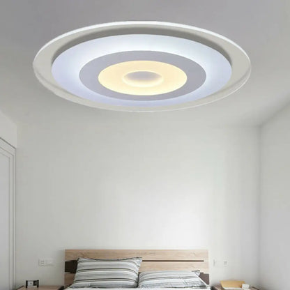 DecorBites™ DecorBites™ Simplicity Acrylic White LED Flush Mount Ceiling Light - Extra-Thin Round Design, Easy to Install