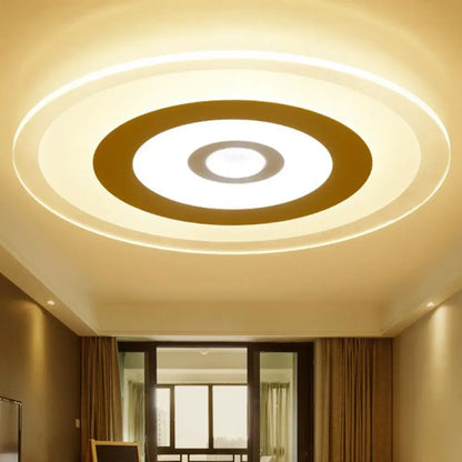 DecorBites™ DecorBites™ Simplicity Acrylic White LED Flush Mount Ceiling Light - Extra-Thin Round Design, Easy to Install