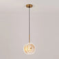 Simplicity Brass Plated Crystal Glass LED Pendant Light for Diners