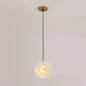 Simplicity Brass Plated Crystal Glass LED Pendant Light for Diners