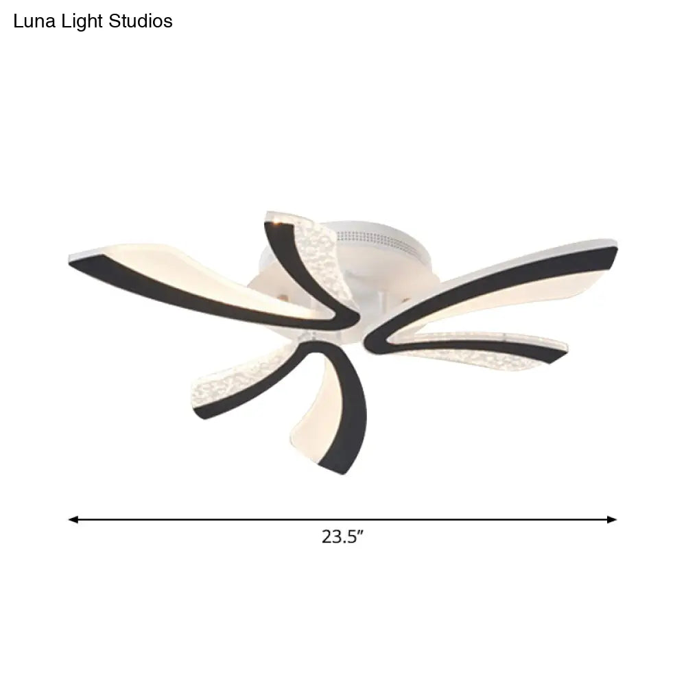 DecorBites™ DecorBites™ Simplicity Dandelion LED Ceiling Light, Black Acrylic, 3/5 Lights, Warm/White Glow for Living Room